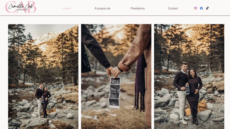 Nouveau site Camille Cab, après refonte